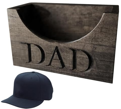 Papa-Hutständer Aus, Holzbox Baseball Caps Organizer | Rustikaler Huthalter Aus | Huthalter-Display, Papa-Kappenhalter, Hutschachtel-Aufhänger-Ständer, Geschenk Für Papa Papa Opa