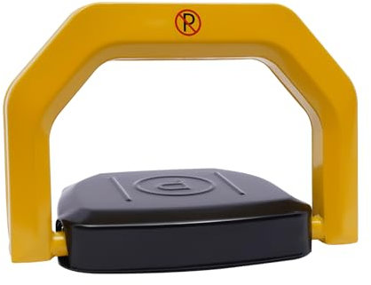 WooDerson Automatische Parkplatzsperre Mit Fernbedienung, Wasserdicht Parkpfosten Klappbar, Parkschranke Antikollision 180°Mit Alarmfunktion Und Schlüssel