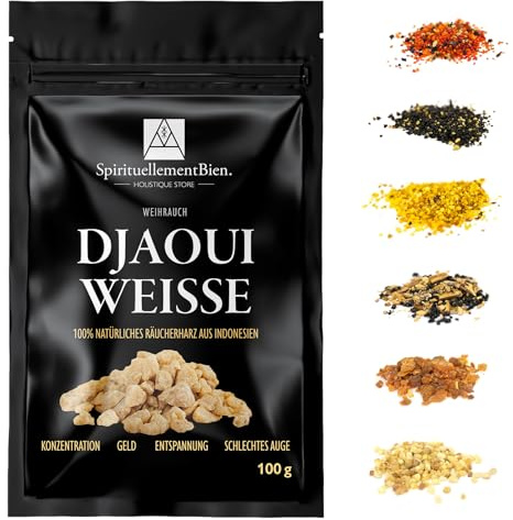 100 % naturlig 100 g ren vit rökelse - äkta harts för rökning, rening, lugnande och välstånd