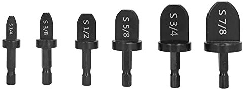 Jeu de 6 Forets pour Outils de Sertissage, Extenseur de Tube en Acier à Roulement pour Tuyaux en Cuivre et en Aluminium, Différentes Tailles pour L'installation de Climatiseurs