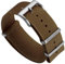 WatchGecko Ridge Military Nylon Watch Strap. Brown 19mm. Rugged, Quick-Drying and Secure Replacement Wristwatch Strap for Outdoor Activities.