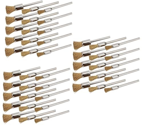 OKUMEYR 45pièces Mini Brosse Rotative Avec Poignée Outils De Nettoyage Électrique Pour Élimination De Polissage Et Ébavurage Métalliques