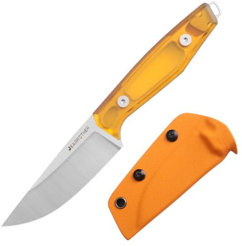 JEABROTHER Mehrzweckmesser mit Klinge aus 14C28N Stahl, Angelmesser, Obstmesser und Küchenmesser, Perfekt für Outdoor-Camping, Wandern und Täglichen Gebrauch (Modell B)