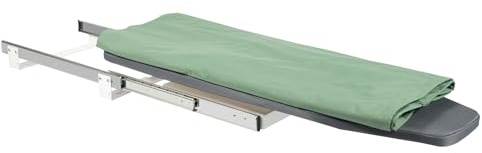 KANBCNG Tabla de planchar plegable, 80 x 29,5 x 12 cm, capacidad de carga 45 kg, tabla de planchar integrada, rotación de 180°, tabla de planchar, fijación para armario, tabla de planchar gris