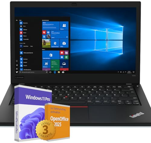 Lenovo Notebook Laptop ThinkPad L480 • 14 Full-HD • CPU Intel Core i5 8th Generation • 8 GB RAM • 256 GB SSD • Windows 11 Pro • mit 3 Jahren Garantie • OpenOffice 2025 • Windows Defender Antivirus
