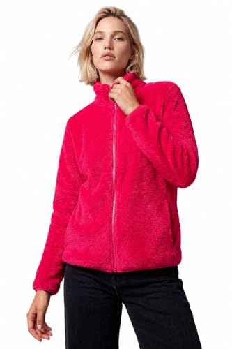 Roman Originals Soft Sherpa Fleece Jacket for Women UK - Ladies Autumn Everyday Winter Holiday Pull-On Comfy Soft Vacation Work Teddy Coat