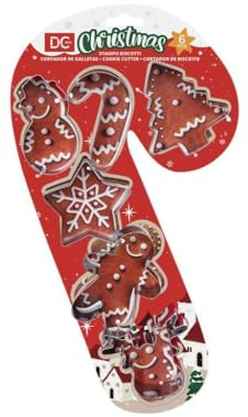 Dc Casa Stampo Biscotti Natale 6 Pezzi – Formine Natalizie per Biscotti e Dolci | Stampini Riutilizzabili per Decorazioni e Pasticceria