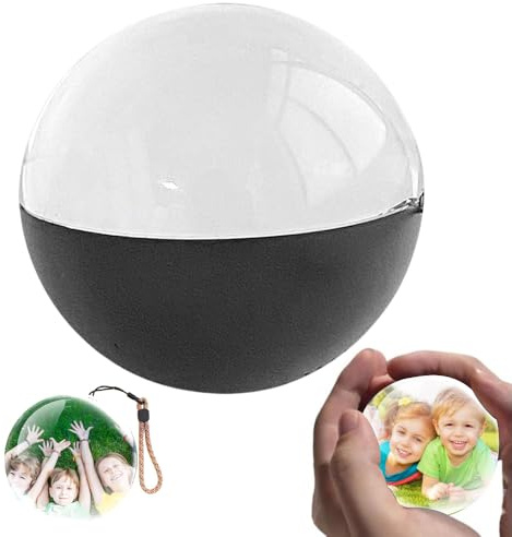 3D Crystal Ball Digital Photo Album, 2.7 Video Display Balls Memory Sphere Personalized LED Photo & Video for Anniversary, Birthday, Wedding (black,Standard Edition)
