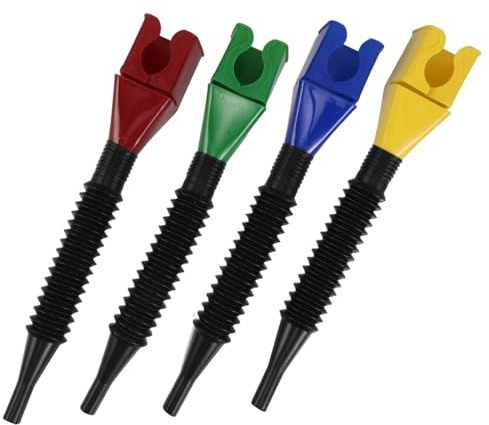 MOLUCKFU Imbuto a Tubo Flessibile Per Rifornimento Benzina Con Chiusura in Plastica, Set Da 4 Pezzi Portatile Per Veicoli a Due Ruote, Imbuto Anti-rovesciamento Per Travaso Liquidi a Bocca Larga
