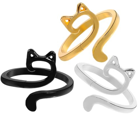 DOITOOL 3pezzi Anelli di Tensione per Uncinetto da Anello per Uncinetto per Dito Anelli per Maglieria Resistente Design Delicato per Artigianato Maglia e Cucito