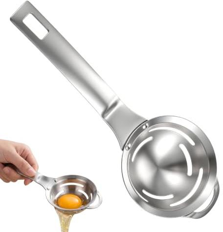 Egg Separator, 6-Hole Egg Yolk Separator for Raw Eggs Stainless Steel