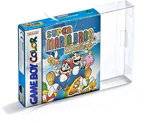 Link-e : 10 X Custodia Protettiva in Plastica Trasparente per Scatola da Gioco Compatibile con Console Nintendo Gameboy, Color, Advance - GB, GBC, GBA