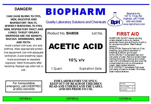 Acetic Acid 10% v/v | 1 Quart (950 mL)