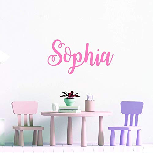 Personalised Name Wall Stickers for Girls Bedroom – Custom Name Decal for Toy Box, Nursery or Kids Room – Customised Wall Art for Baby or Toddler Girls