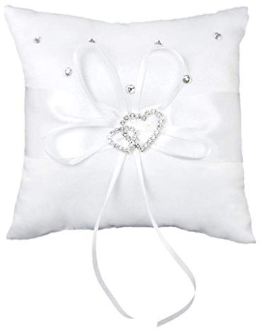 Ringkissen Ringkissen Hochzeit Ringträger Kissen 15 x 15 cm weiß