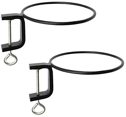 Achla Designs SFR-08C-2 Clamp-On Flowerpot Ring, Black