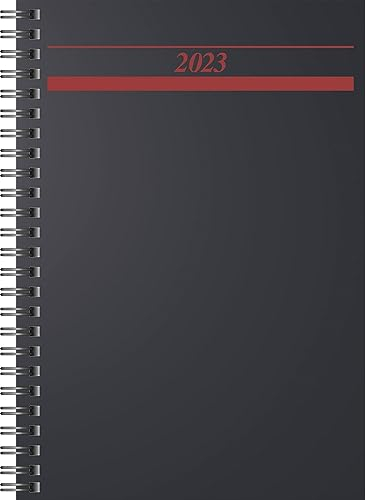 rido/idé Tageskalender Modell Timing 1 2023 A5 schwarz