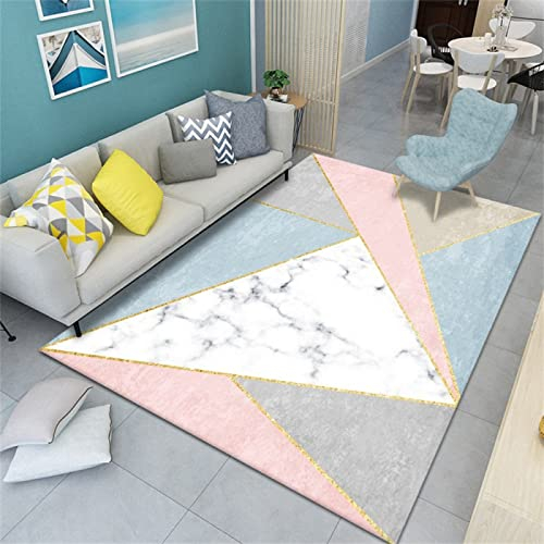 DJHWWD Teppich Terrasse Mehrfarbig Teppich flach gewebt bettvorleger Schlafzimmer Schlafzimmer Wohnzimmer Geometrisch Weich 300x400cm Teppichboden Auslegware Teppich Kinderzimmer
