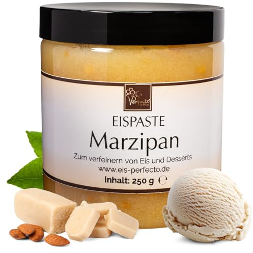 Marzipan-Eispaste für köstliches aromatisches Eis » Auch zum Verfeinern von leckerem Kuchen, Desserts, Getränke, Pralinen Torten und vielem mehr » Inhalt 250 g