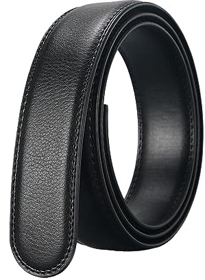 Ceinture Automatique Hommes Ceinture Ceinture de Remplacement Sangle de Ceinture à Cliquet, Ceinture Sans Boucle Homme, pour Les événements d'affaires, noir 140cm