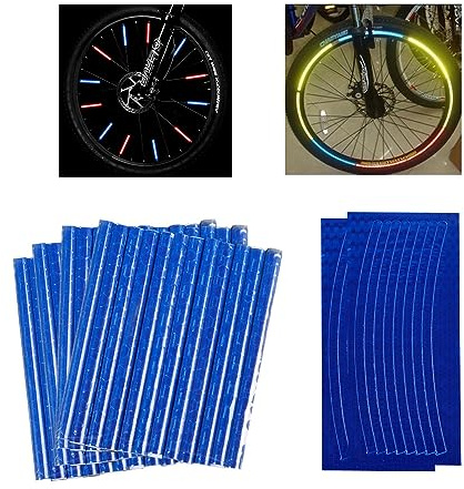 KBRPEY Reflectores Bicicleta Radios Rueda Adhesivos Reflectantes Ciclismo Visibilidad Nocturna Alta Luminosidad 360° Accesorios Seguridad