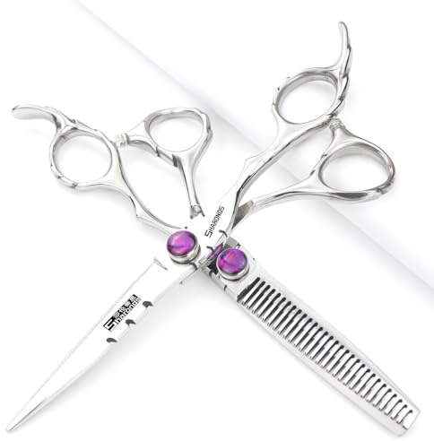 Sharonds juego de corte de pelo de 6 pulgadas, Corte de pelo, tijeras delgadas para peluqueros y hogares (6 pulgadas - 2pc-D)