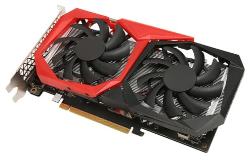 Dpofirs Tarjetas Gráficas RTX2060 de 6 GB, GPU para Juegos de Computadora GDDR6 de 192 bits PCIE 3.0X16, Tarjeta de Video con Ventiladores de Congelación Duales con HDMI/DP/DVI,