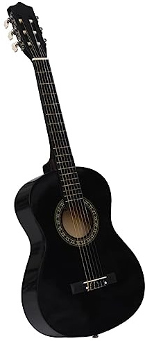prissent Klassische Gitarre für Kinder und Amateure Schwarz 1/2 34 Kindergitarre Holzgitarre Kinder Klassische Gitarre Erwachsene Gitarre Anfänger Klassische Gitarre 32.5x7.7x87.5cm