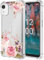 Jhxtech Phone Case for Nokia C12 Case, Nokia C12 Plus/Nokia C12 Pro girls women, Slim Shockproof Clear Floral Pattern Soft Flexible TPU Protective Cover for Nokia C12 Rose Flower