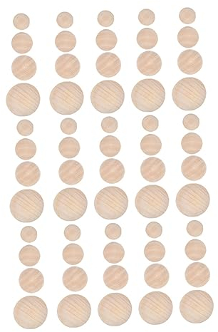 NUOBESTY 60stücke Natur Halbkugeln Aus Holz Ungestrichene Gespaltene Holzkugeln Für Diy Bastelprojekte Und Handwerk Zubehör