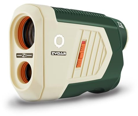 ZYDAR Telemetro da golf Z1 con interruttore pendenza, telemetro laser, telemetro da 1300 iarda, magnete per carrello da golf, ingrandimento 7x, blocco bandiera w impulso, legale per tornei, resistente