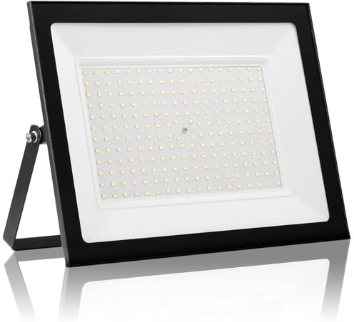 Sararoom 200W LED Flood Light Ourdoor, 20000LM Super Bright LED Security Light, 3000K Warm White Outdoor Floodlight, IP66 Waterproof Ultra Thin Wall Light for Garden, Backyard, Yard, Garage