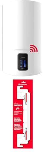 Ariston, Lydos Wifi - Calentador de Agua Electrico Vertical, Termo Electrico 50 Litros + Instafix, Soporte Universal Termo Electrico