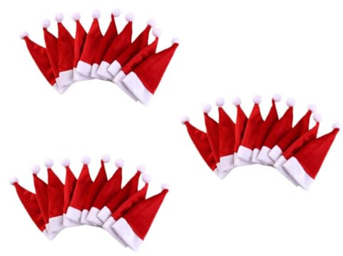 OUNONA 84stücke Teiliges Weihnachten Bestecktaschen Santa Mütze Besteckhalter Und Tischdeko Cutlery Bags Für Festliche Anlässe Für Gabeln Und Messer Wiederverwendbar Und Pflegeleicht