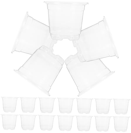Milisten 20stücke Transparente Pflanzentöpfe Mit Abflusslöchern Kunststoff Anzuchttöpfe Für Garten Blumen Und Sukkulenten Blumentöpfe Für Einfaches Umpflanzen Und Moderne Dekoration