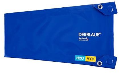DERBLAUE® Rutsche zum gezielten Leiten von Flüssigkeiten, Magnete & Ösen | Öl & Wasser ableiten, Laschen mit Magneten & Aufhängösen, formbar dank Biegemetallelemente, kombinierbar mit Wanne & Rosetten