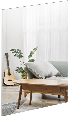 TSKDKIT Wandspiegel Selbstklebender Glasspiegel 30 x 21cm HD Dekorative Wandspiegel Rahmenlos Spiegel Groß für Gäste WC, Badzimmer, Ankleidezimmer, Wohnzimmer etc