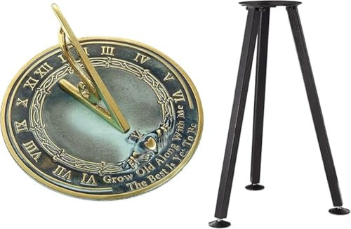 ANTIQUEMEDIEVAL Grow Old with Me Sonnenuhr mit Ständer für Wohnzimmer, Schlafzimmer usw.