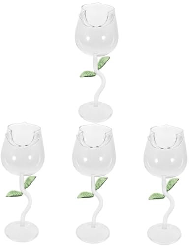 TOPBATHY 4 Piezas Copa De Vino Copas De Jerez Vino Tinto Copas De Vino Sin Tallo De Vino De Colores De Coctel Verter Vasos De Whisky Vasos Altos Cóctel Margaritas Vidrio