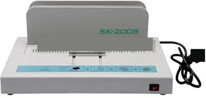 Bindegerät, Hot Melt Bindemaschine Kleine Klebebindemaschine Schlauch Gummistreifen Automatische Bürogutschein Manuelle Universalmaschine SK2008, für A4, A5 oder kleinere Formate