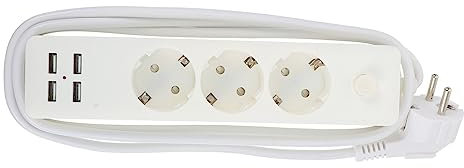 Uonlytech Presa Multipresa Elettrica Porta Usb Prese Multiple Per Casa Ricarica Usb Multipresa Uscite Per Telefono e Dispositivi