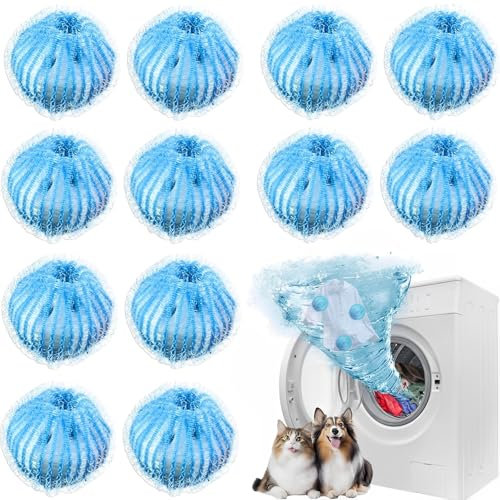 AHEJIOO 12 Stücke Tierhaarentferner Waschmaschine, Fusselbälle Waschmaschine, Fusselball Für Waschmaschine, Für Entfernt Tierhaare, Hundehaare Waschmaschine, Katzenhaarentferner Waschmaschine