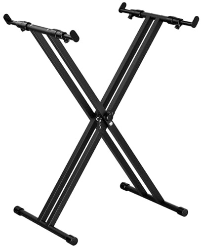 tipatyard Double-X Keyboard-Ständer, tragbarer digitaler Klavierständer, verstellbarer Tastatur-Notenständer für elektrische Klaviere mit 54–88 Tasten