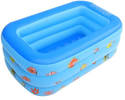 HONITANO Aufblasbarer Babypool PVC Schwimmbecken Für Kleinkinder Kleines Kinderbecken Mit Aufblasbarem Schwimmspielzeug Drinnen Und Draußen Zum Planschen