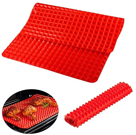Cabilock Esterilla Para Horno De Silicona Antiadherente Color Rojo Para Repostería y Cocción El Horno