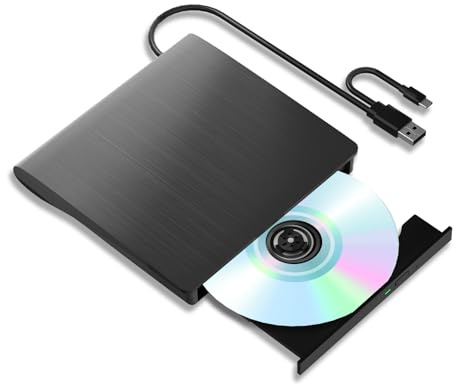 Unidad externa Bueray/DVD para PC, unidades Blu-ray externas portátiles compatibles con lectura/escritura de disco de 50G, grabadora Blu Ray USB 3.0 tipo C para laptop, unidad Blu Ray compatible con