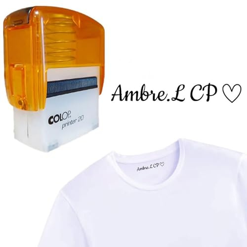 Ma Fabrique Perso - Tampon textile automatique ancre - Personnalisable (Coeur)