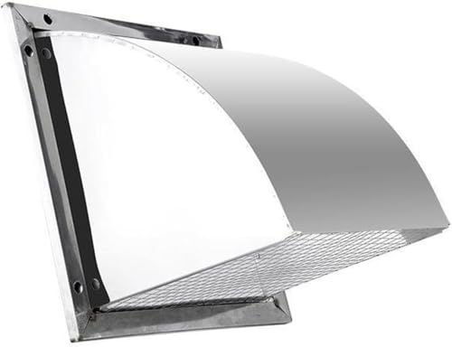 Rejilla de ventilación de acero inoxidable de 12 pulgadas de diámetro grande, diseño cuadrado para mejorar el flujo de aire y resistente al óxido, ideal para uso doméstico e industrial