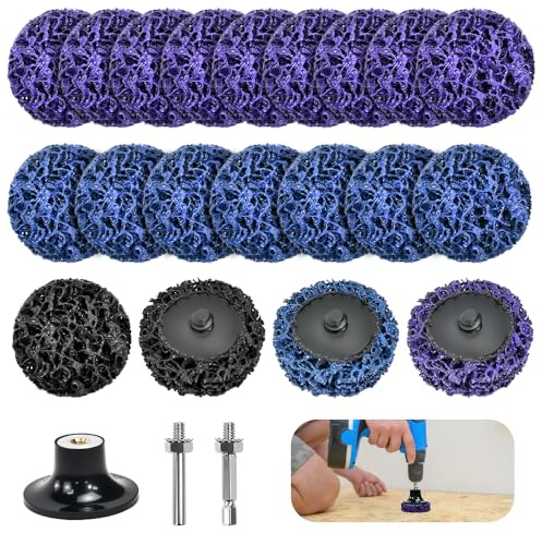 YBCCBY 20 PCS Strip Discs Stripping Wheel, 50mm Durable Poly Paint Removal Disc Silicone Carbide Paint Stripper Metal Rust Remover Wheel Rust Removal Disc for Metal Steel Grinding Polishing