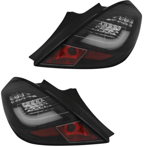 LED Rückleuchten Set Schwarz für Opel Corsa D 3-Türer 04.2006-2014 Lightbar